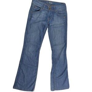 Hudson Jeans Sz 27 x 30.5 Womens Boot Cut Med Wash Mid Rise Flap Pocket W170DMH